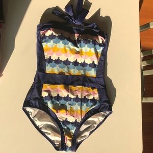 Boden One Piece Halter Swimsuit